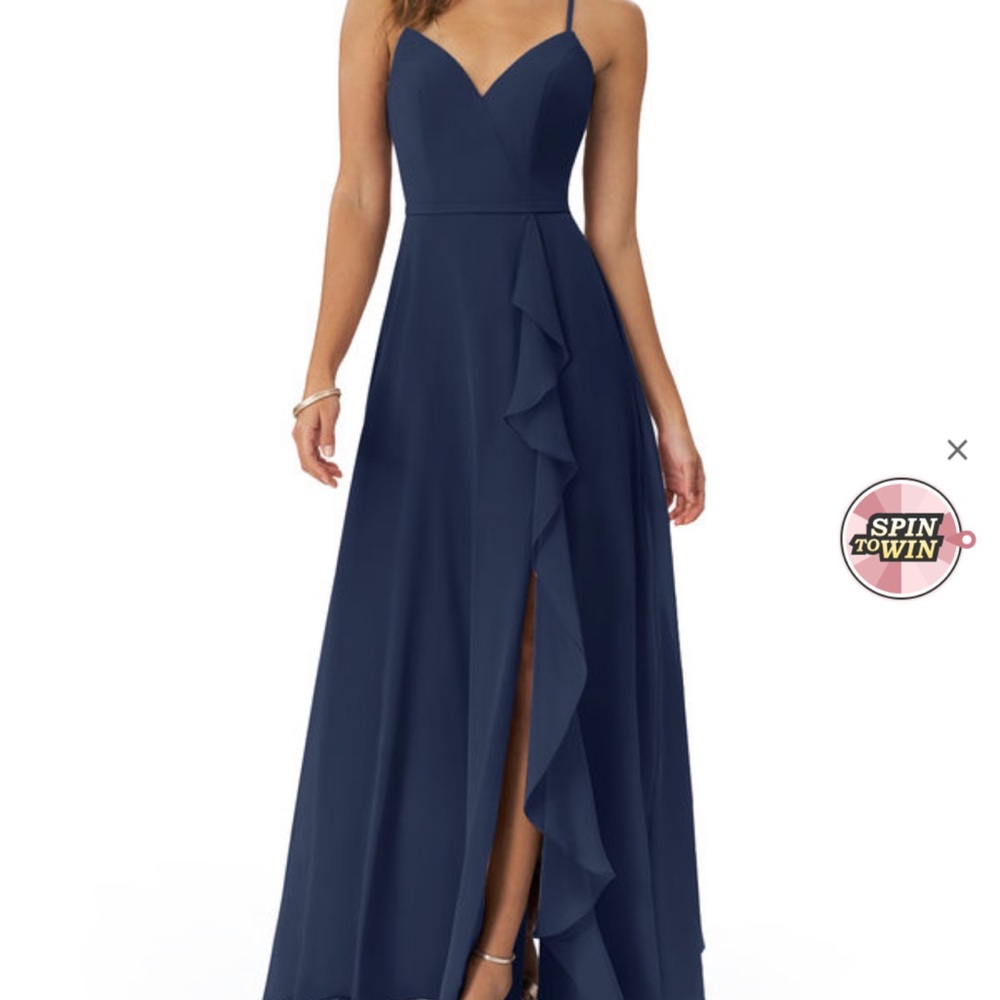 Azazie Naeem Bridesmaid Dress in Dark Navy size A2